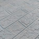 Самоклеящаяся декоративная 3D панель под свет голубого кирпича 700x770x3 мм