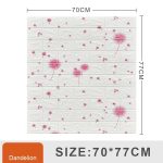 Самоклеящиеся 3D панели Розовые одуванчики 70×77 см | Декоративные объемные панели для стен