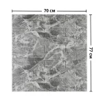 Самоклеящиеся 3D панели Черный мрамор 70×77 см | Декоративные панели для стен Premium — изображение 7