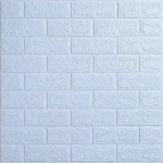 Самоклеящиеся 3D панели Свет голубый кирпич 70×77×4 мм для стен, декоративные панели под кирпич, лофт дизайн самоклека — изображение 4