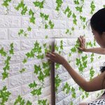 Самоклеючі 3D панелі Плющ 70×77 см 4 мм | Зелені декоративні панелі для стін | Еко стиль, швидкий монтаж