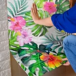Самоклеящиеся 3D панели “Гибискус” 70×77см 4мм | WOW-эффект за 5 минут | Хит продаж — изображение 4