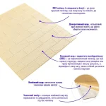Самоклеящиеся 3Д панели под кирпичную бежевый 70x77см 3мм, 3Д обои под кирпич, Стенный декор — изображение 4