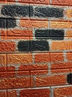 Самоклеящаяся декоративная 3D панель под бежево-коричневая матовая кирпич катер Катеринослав 700х770х4мм — изображение 3