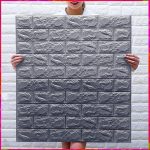 3D панель “Серая кирпичная” 70×77 см, 4 мм – быстрое обновление интерьера