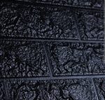 3D панелі самоклеючі під чорну цеглу 700x770x4 мм — м’які стінові панелі для декору, стиль Лофт, 3д панелі - Зображення 4