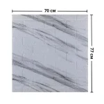 Самоклейні 3D-панелі для стін — Білий Мармур 700x770x3 мм самоклейні панелі 3д - Зображення 4
