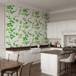 Влагостойкие самоклеящиеся 3д панели «Зеленый плющ на кирпичной кладке» 70 на 77 см