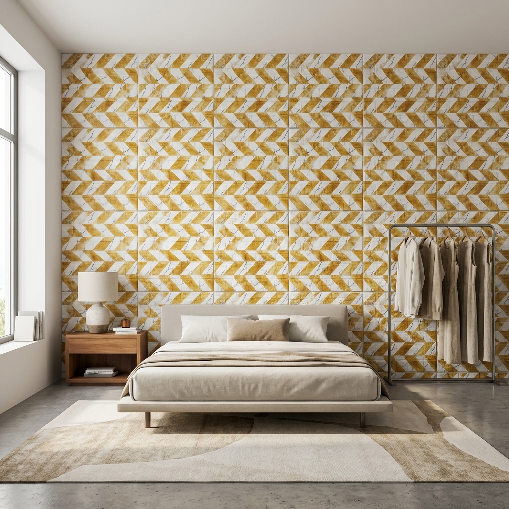 panel_color_fix (1) Самоклеючі 3д панелі «Золотий зигзаг і білий мармур» (70×77 см), експрес-покриття під цеглу з геометричним візерунком - Зображення 1