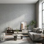 Декоративные 3D панели самоклеящиеся «Серебристо-серый кирпич» 70х77 см для стен